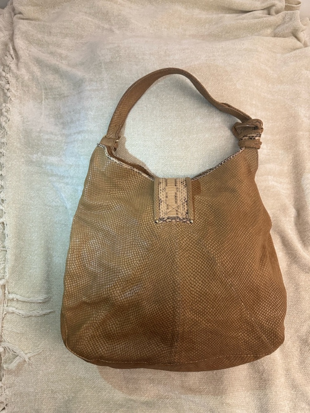 Jimmy Choo Rahmyn Hobo Bag Snake-Embossed Leather - Picture 2 of 13